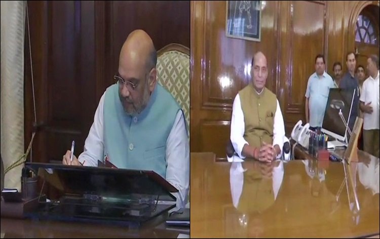 Newly appointed Union Ministers including Amit Shah & Rajnath Singh ...