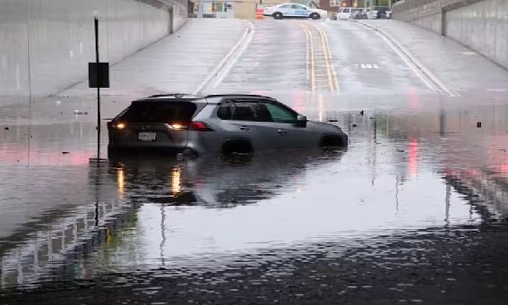 Heavy rain leads to flash floods in New York - Pressmediaofindia