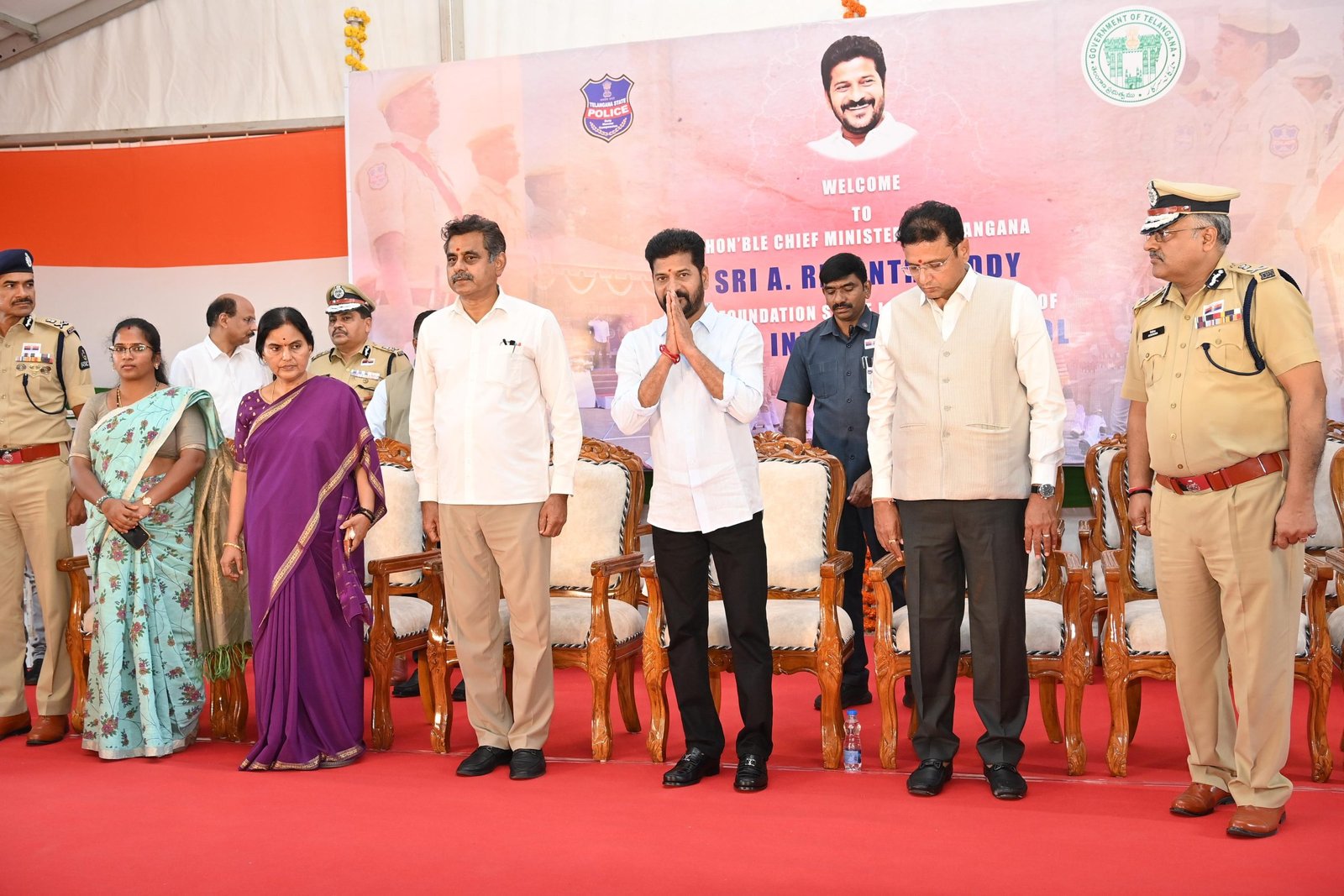 CM' A. Revanth Reddy Laid Foundation Stone for the Young India Police ...